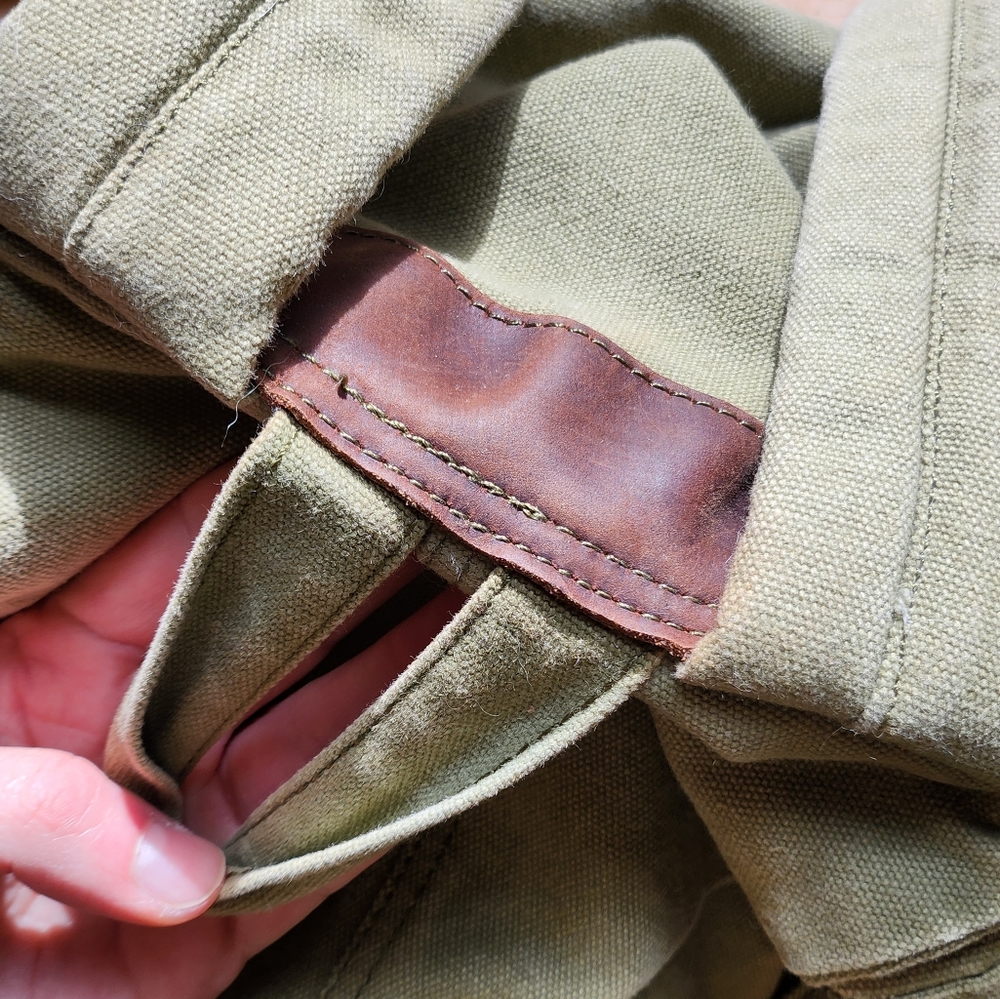 Green Canvas Backpack - image 8